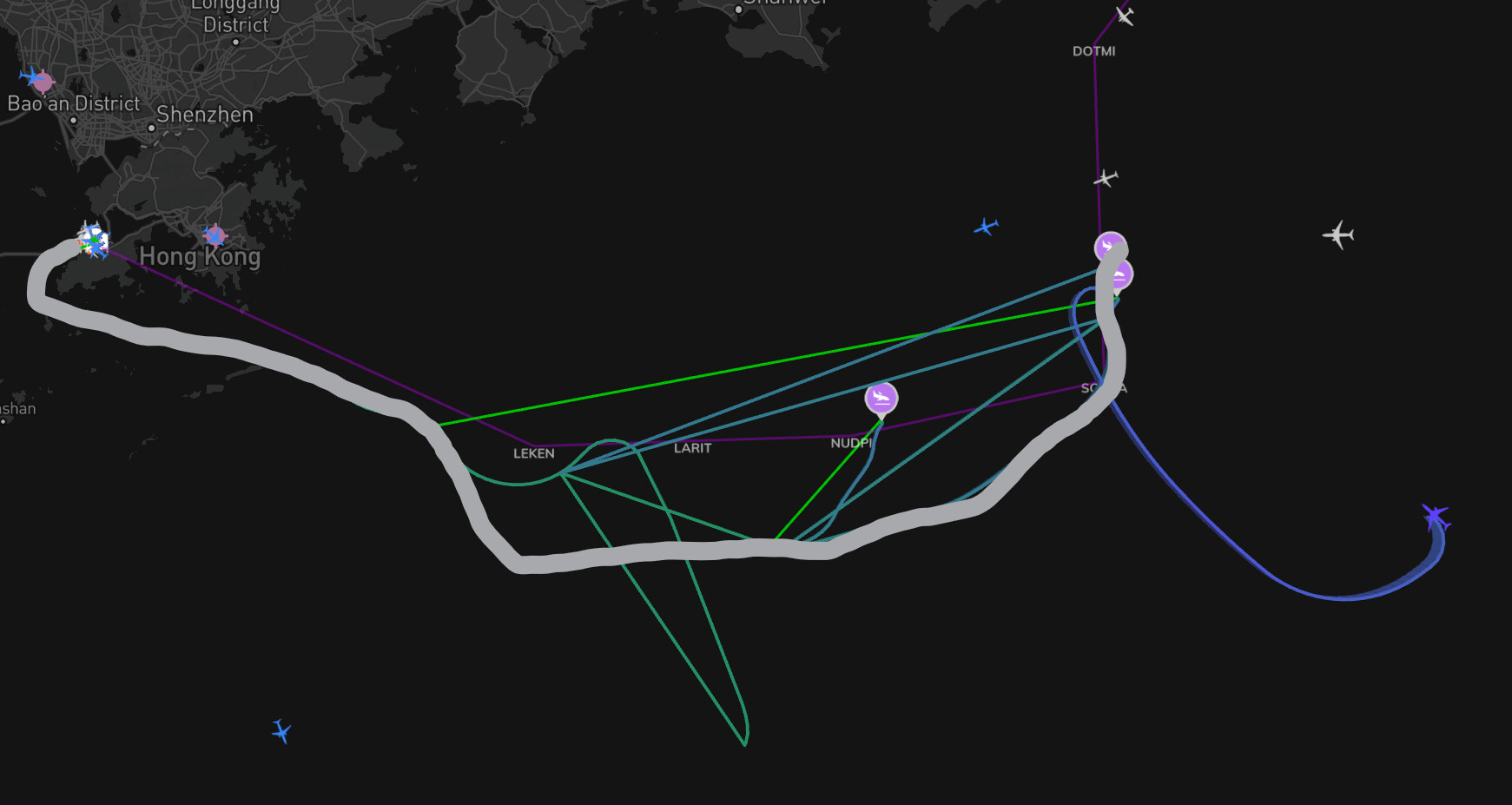 Volanta 连线时飞行轨迹